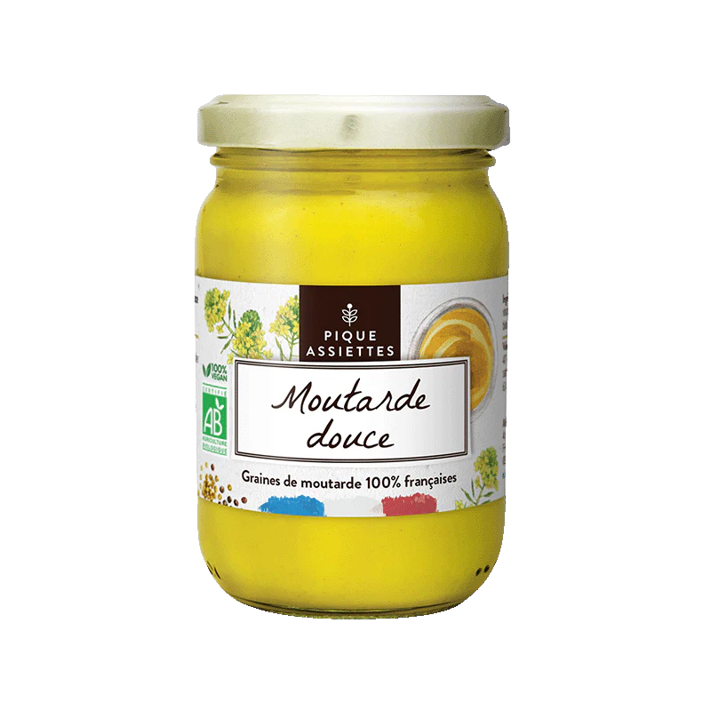 Moutarde douce au Raifort Bio Pique assiette 125g