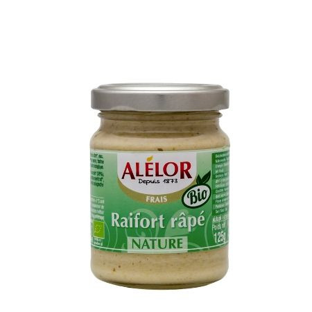 Raifort Râpé Bio Alélor 125g - Le Colibri, boutique en ligne