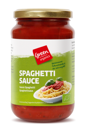 Sauce spaghetti sans levure 370g Green organics