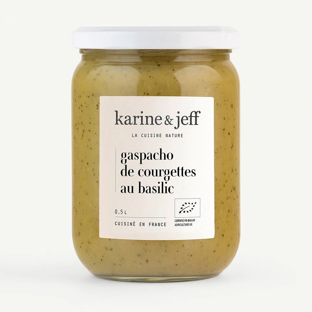 Gaspacho courgettes basilic 500g karine jeff