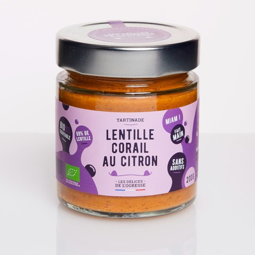 Tartinade lentille corail citron 200g