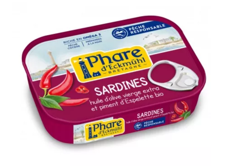 Sardines au piment d'Espelette 135g phare d'Eckmühl