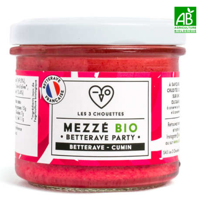 Mezze betterave cumin 100g Les 3 chouettes