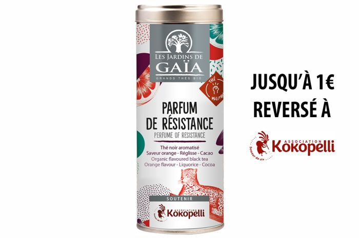 Thé Noir Parfum de Résistance Saveur orange réglisse cacao 100g Les Jardins de Gaïa