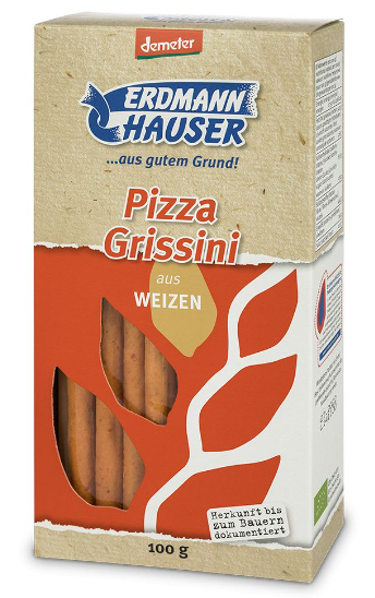 Gressins Grissini pizza 100g Erdmann Hauser