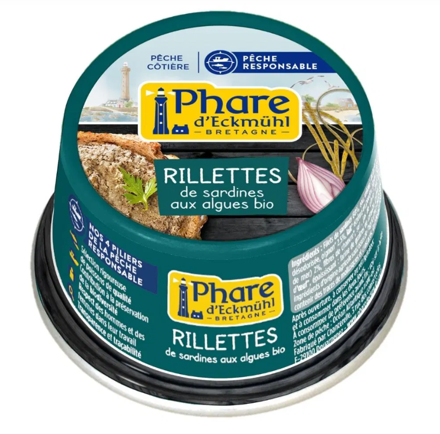 Rillettes de sardines aux algues 135g Phare d'Eckmühl