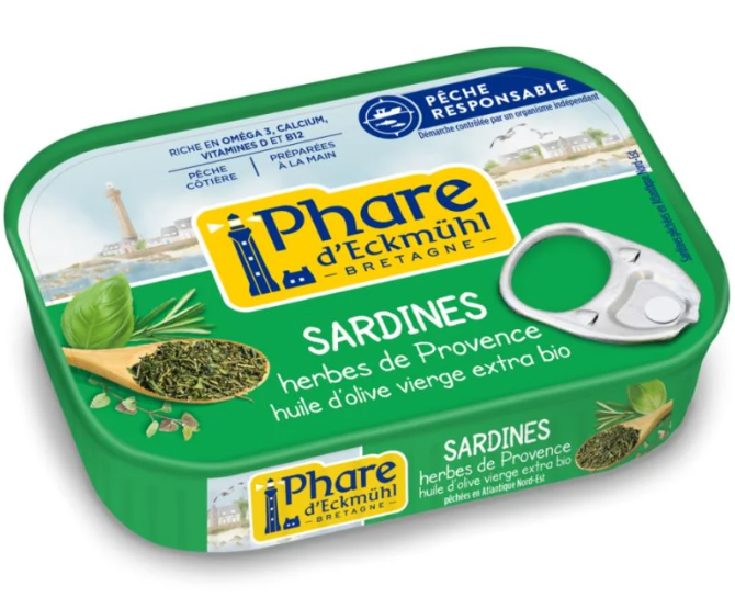 Sardines aux herbes de provence 135g Phare d'Eckmühl