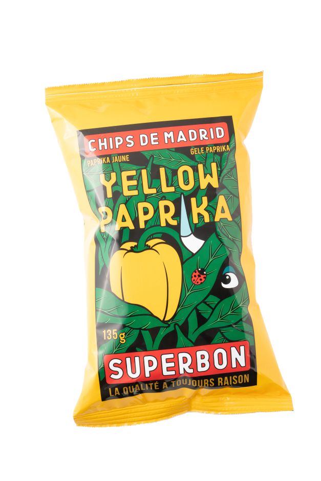 Chips paprika jaune 135g superbon