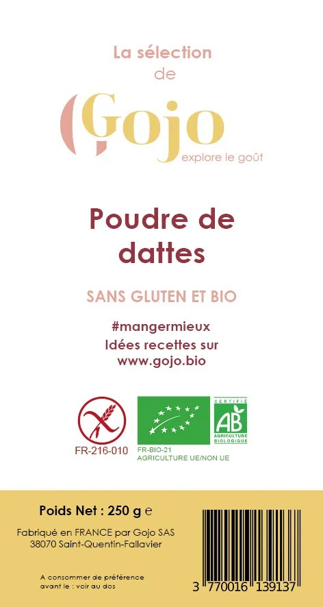 Poudre de dattes 250g gojo