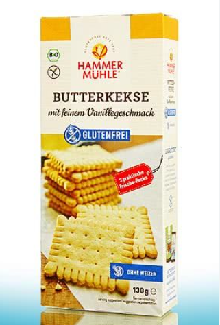 Biscuits au beurre sans gluten 130g Hammer muhle